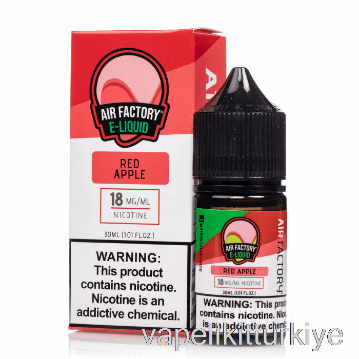 Vape Pen Vape Mate Kırmızı Elma - Hava Fabrikası Tuzları - 30ml 36mg